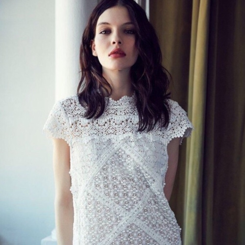 Kimchie Blue Mary Kate Crochet shift dress small
